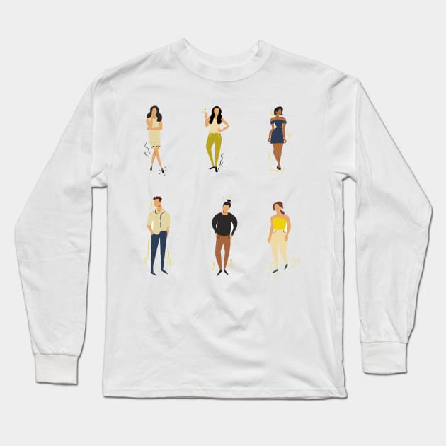 fashion styles sticker pack design Long Sleeve T-Shirt by Artistic_st